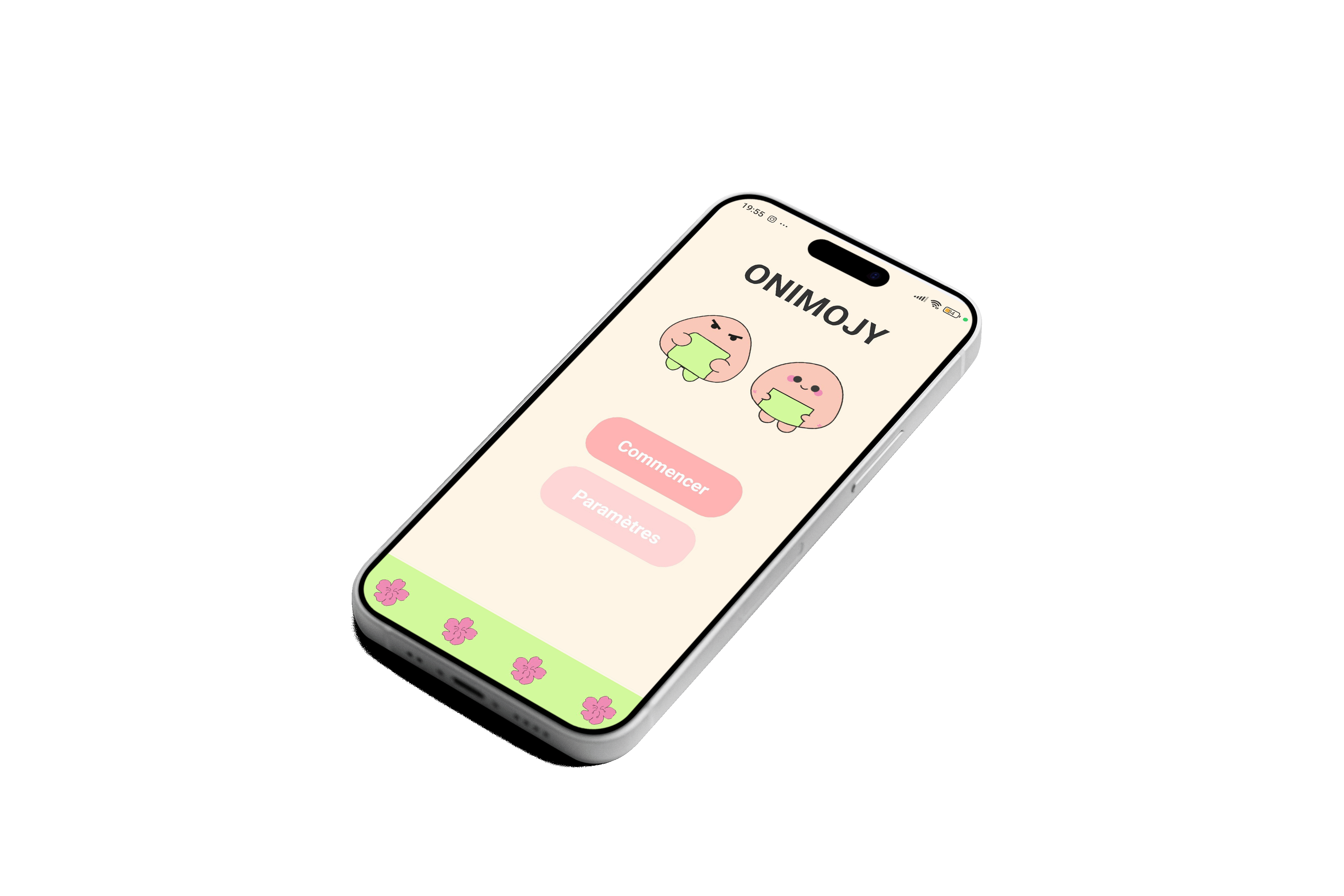 écran de téléphone avec l'application Onimoji